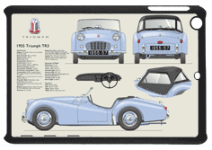Triumph TR3 1955-57 (disc wheels) Small Tablet Covers